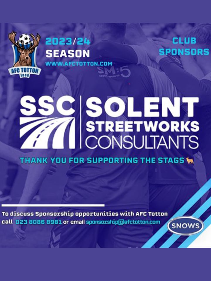 Solent Streetworks sponsors AFC Totton x